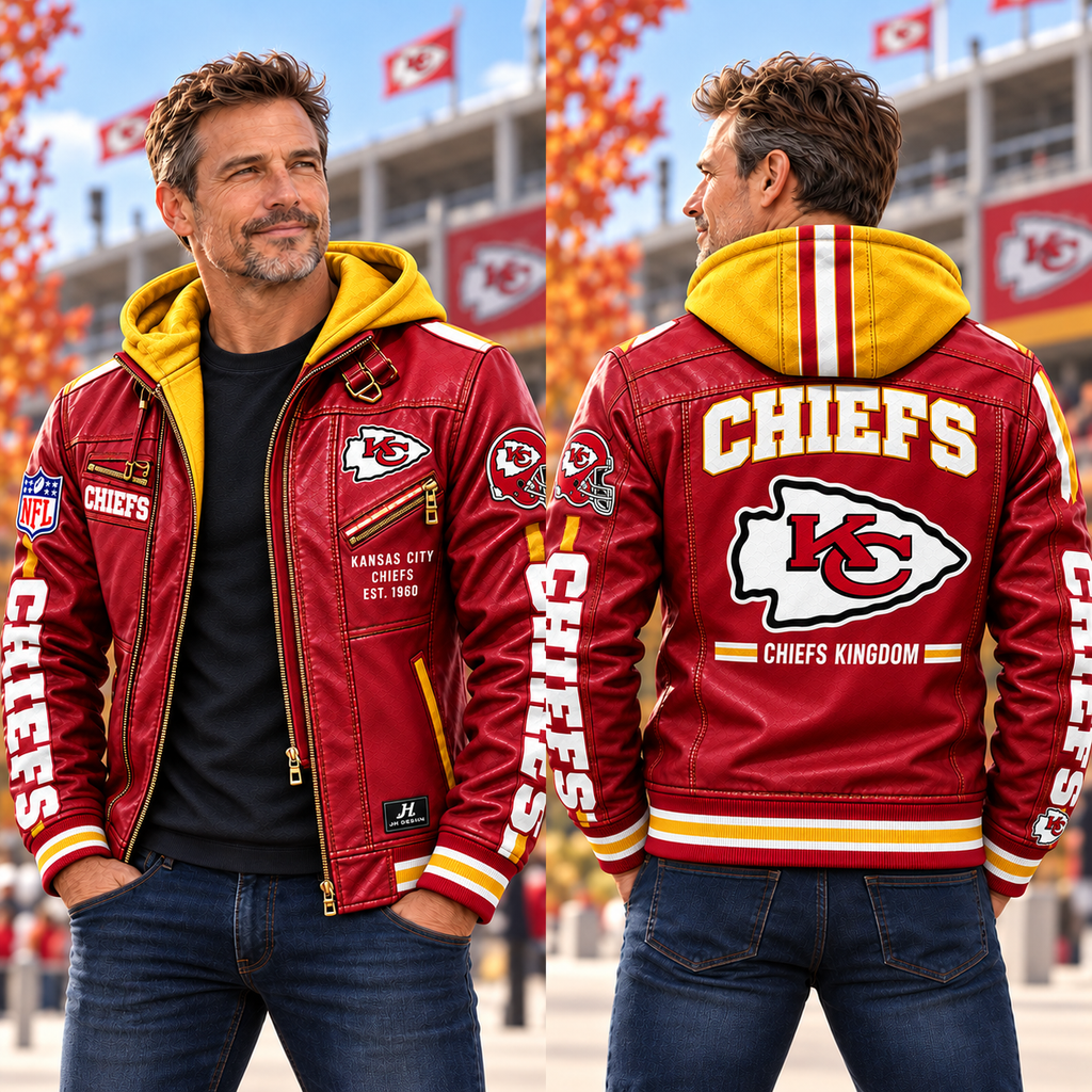 KCC Hooded Leather-Look Bomber Jacket – PNPA