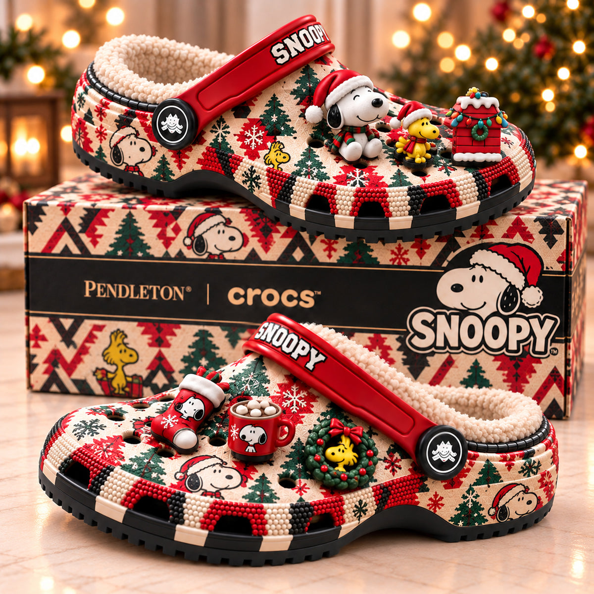 SPNY Premium Fleece-Lined Crocs Clogs NTTB