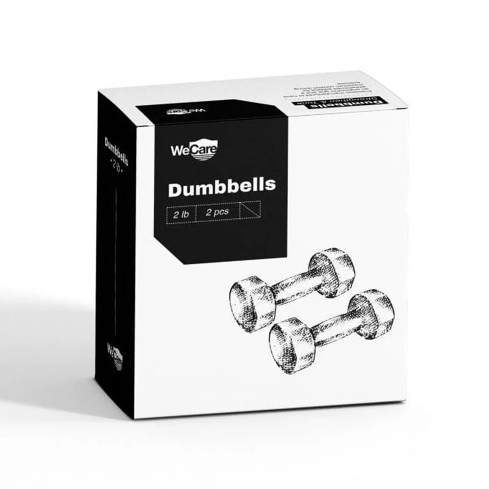 2lb Neoprene Coated Hex Dumbbell Pair Anti-Roll Anti-Slip Ergonomic Design Free Weight Exercise Equipment Home Gym Fitness