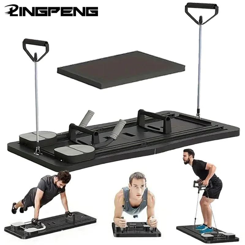 Abdominal Exercise Board Fitness Board Automatic Rebound Leg & Arm Toner Multifunctional Pilates Reformer Set Fitness Equipment