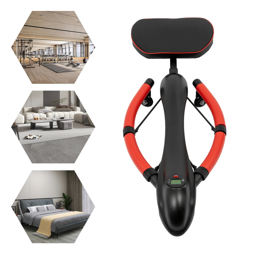 Home Abdominal Rolling Machine, Abdominal and Full Body Exercise Equipment, Strength Training, 150k Load Capacity Red/Yellow
